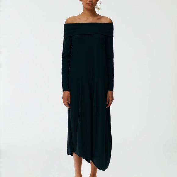 Tibi / Off The Shoulder T-Shirt Dress Black size 2 - Picture 10 of 12
